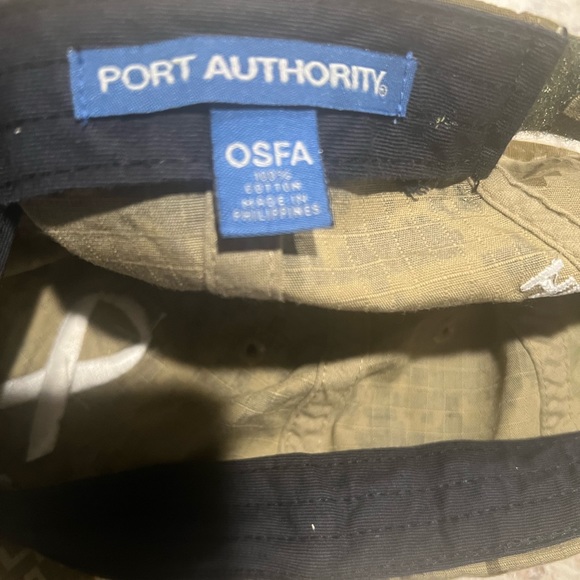 Cancer Awareness Camouflage Adjustable Camo Hat Cap Port Authority - Picture 3 of 3